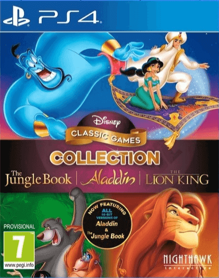 Disney Classic Games Collection: The Jungle Book, Aladdin & The Lion King box art for Playstation 4